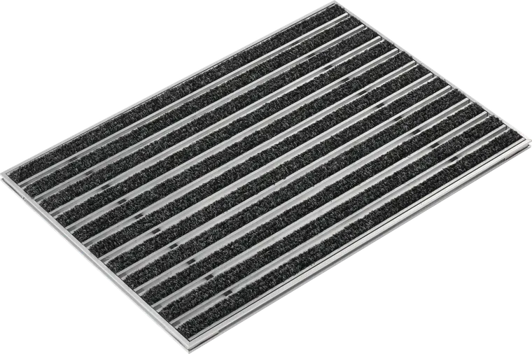 Wycieraczka aluminiowa NEVRA STEP 3 SLIM 12/30 — wkład tekstylny