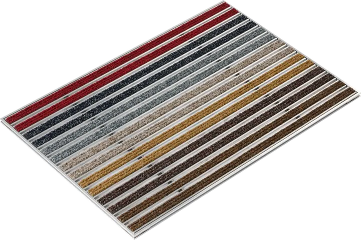 Wycieraczka aluminiowa NEVRA STEP 3 z pasami tekstylnymi w kilku kolorach